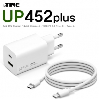 ipTIME(아이피타임) USB PD 45W GaN 초고속 멀티 충전기(케이블 포함) UP452 PLUS-C